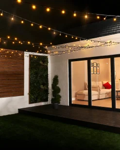 WeRChristmas Link Pro|Fairy Lights^LINK PRO Twinkle LED String Lights, Black Cable, Warm White