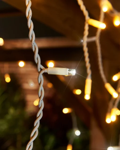 WeRChristmas Link Pro|Icicle Lights^LINK PRO Twinkling LED Icicle Lights, Warm White / White
