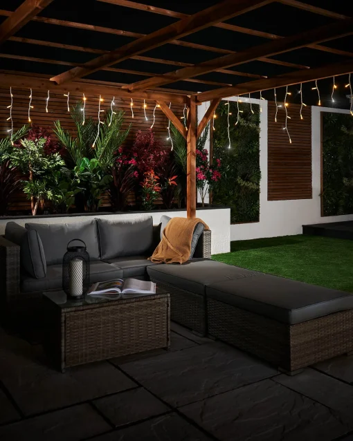 WeRChristmas Link Pro|Icicle Lights^LINK PRO Twinkling LED Icicle Lights, Warm White / White