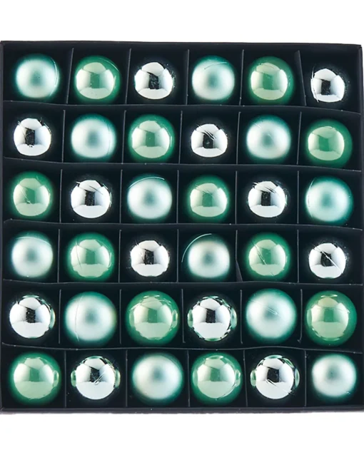 WeRChristmas Shatterproof Baubles^Mint Green Shatterproof Baubles, 36 Pack, 3 Cm
