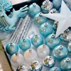 WeRChristmas Shatterproof Baubles^Multi Blue Shatterproof Baubles Set, 50 Pack