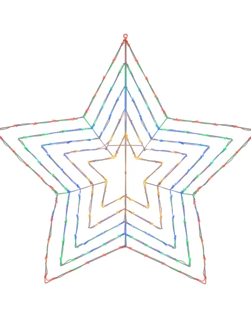 WeRChristmas Festive Star, Snowflake & Sign Lights^Multi-Function Star Silhouette, 118 Cm