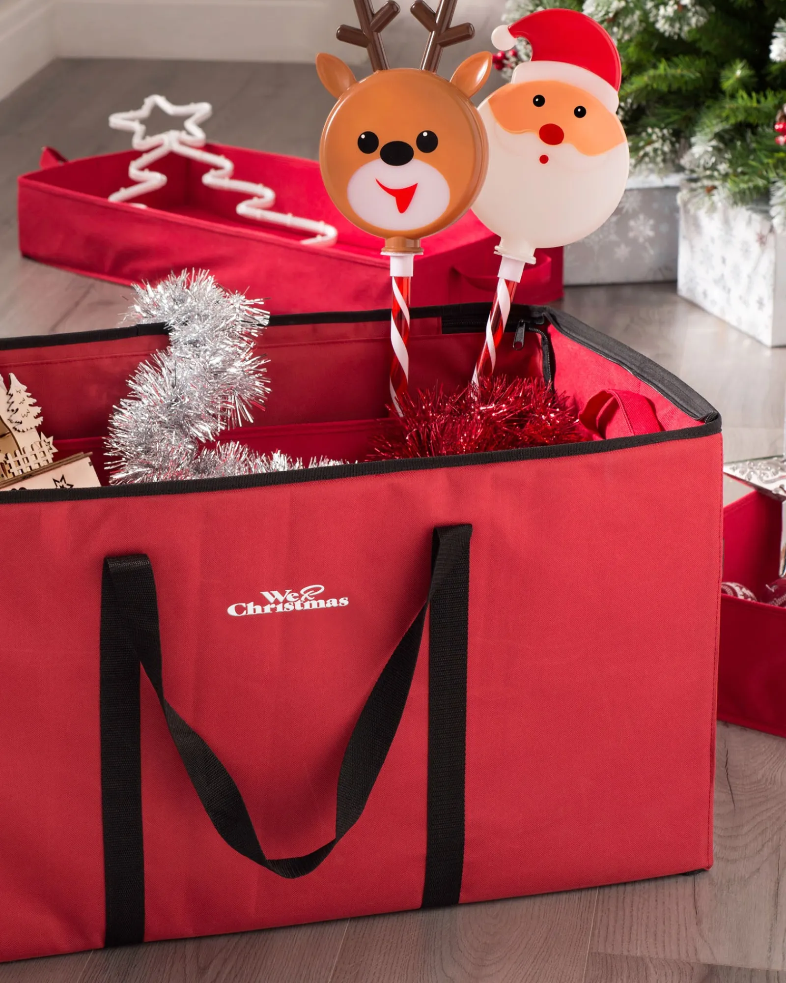 WeRChristmas Storage Bags|Storage Bags^Ornament And Decorations Storage Box, Red, 38 Cm