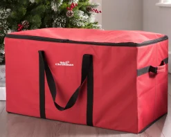 WeRChristmas Storage Bags|Storage Bags^Ornament And Decorations Storage Box, Red, 38 Cm