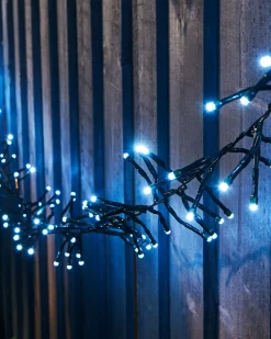 WeRChristmas Cluster Lights|Tree Lights^Outdoor Cluster Multi-Function 500 LED Light String, Ice White