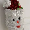 WeRChristmas Figurines^Pack Of 3 Hanging Tinsel Snowman Decorations, 16 Cm