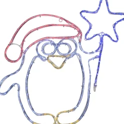 WeRChristmas Christmas Characters^Penguin Rope Light Silhouette, 50 Cm