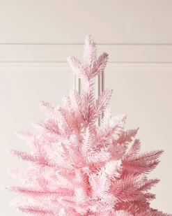WeRChristmas Unlit Christmas Trees^Pink Sugar Snow Flocked Christmas Tree, 6 Ft