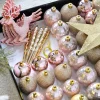 WeRChristmas Shatterproof Baubles^Pink/Champagne Shatterproof Baubles Set, 50 Pack