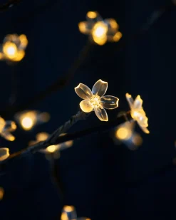 WeRChristmas Tree Silhouettes^Pre-Lit 200 LED Cherry Blossom Twig Tree, White, 5 Ft