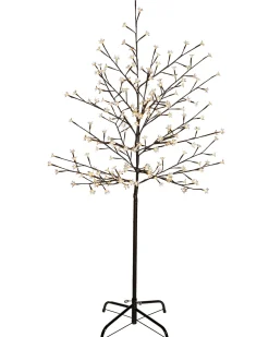 WeRChristmas Tree Silhouettes^Pre-Lit 200 LED Cherry Blossom Twig Tree, White, 5 Ft
