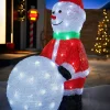 WeRChristmas Christmas Characters^Pre-Lit Acrylic Snowman With Snowball, 60 Cm