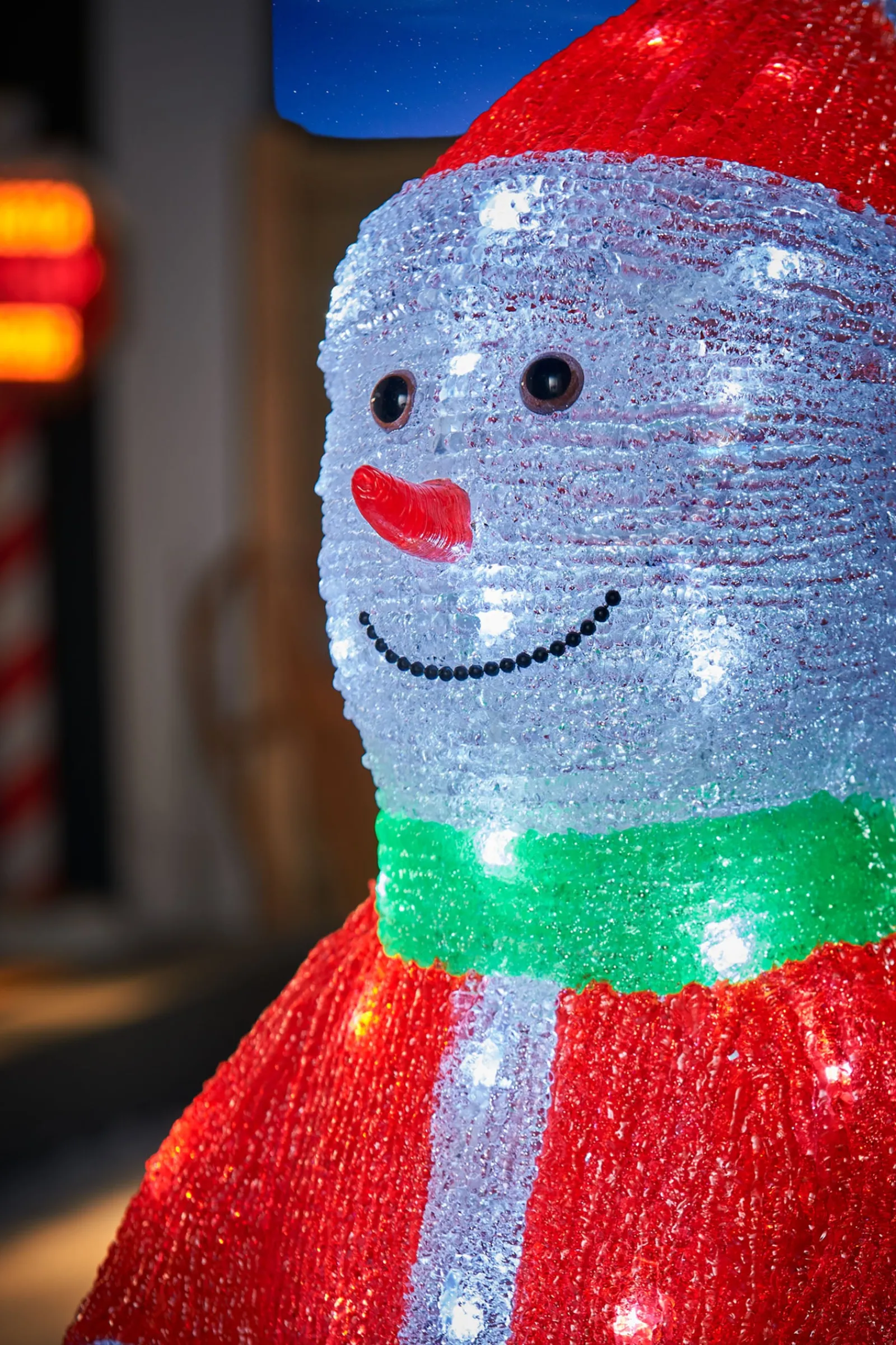 WeRChristmas Christmas Characters^Pre-Lit Acrylic Snowman With Snowball, 60 Cm