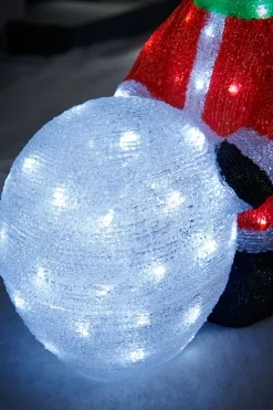 WeRChristmas Christmas Characters^Pre-Lit Acrylic Snowman With Snowball, 60 Cm