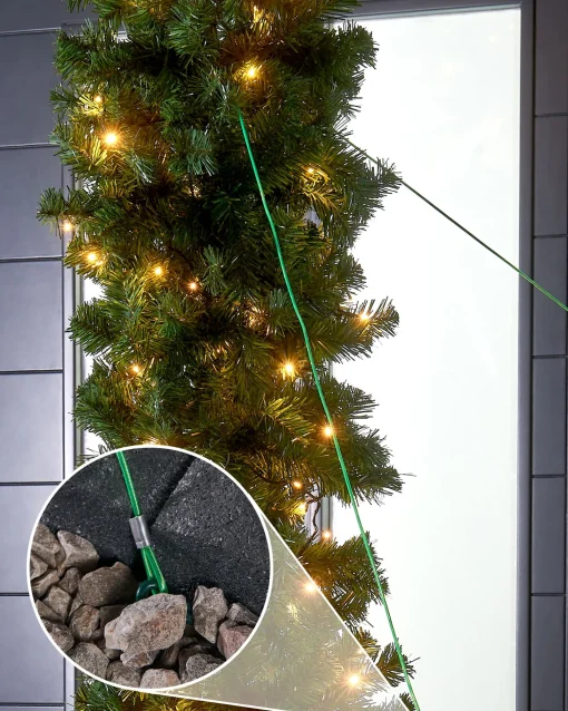WeRChristmas Pre Lit Garlands^Pre-Lit Arch Doorway Garland, 8 Ft