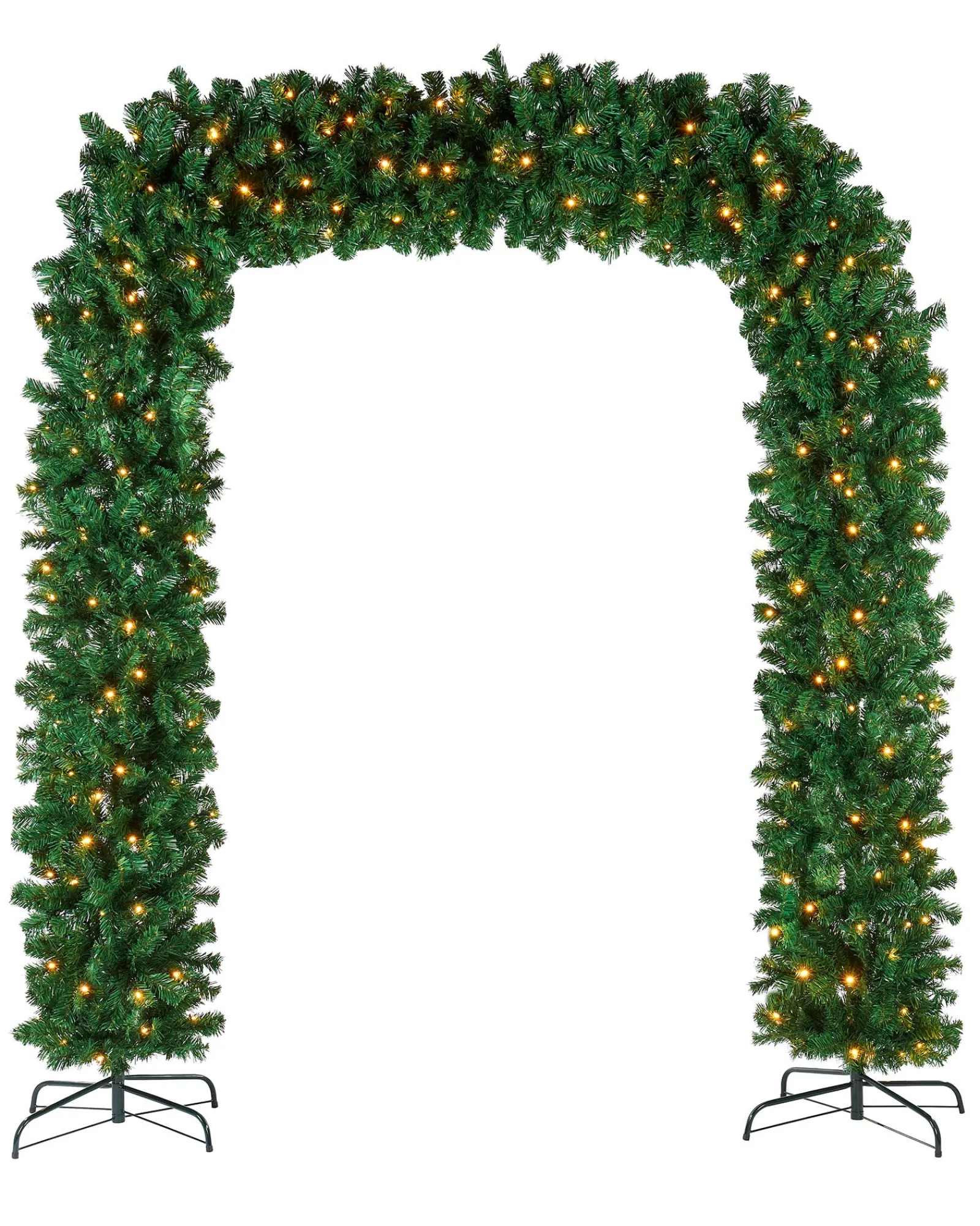WeRChristmas Pre Lit Garlands^Pre-Lit Arch Doorway Garland, 8 Ft