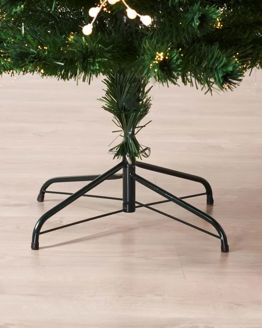 WeRChristmas Fibre Optic Christmas Trees|Pre Lit Christmas Trees^Pre-Lit Berry Cluster Fibre Optic Christmas Tree, 7 Ft