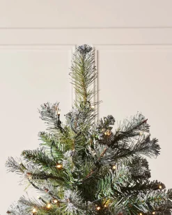 WeRChristmas Snow Flocked Christmas Trees|Pre Lit Christmas Trees^Pre-lit Blue Brockton Spruce Christmas Tree, 6 Ft