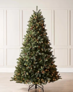 WeRChristmas Premium Christmas Trees|Pre Lit Christmas Trees^Pre-Lit Craford Pine Christmas Tree, 7 Ft