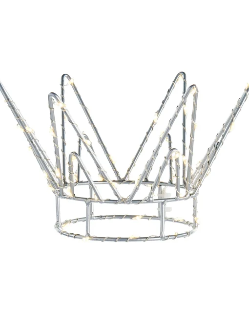 WeRChristmas Tree Toppers^Pre-Lit Crown Christmas Tree Topper, 18 Cm