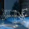 WeRChristmas Outdoor Lighted Reindeer^Pre-Lit 3D Grazing Reindeer Silhouette, 40 Cm