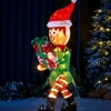 WeRChristmas Christmas Characters^Pre-Lit 3D Mesh Elf, 1 M