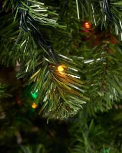 WeRChristmas Pre Lit Christmas Trees^Pre-Lit Emerald Spruce Christmas Tree, Multi Colour, 7 Ft