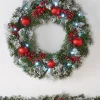 WeRChristmas Decorated Wreaths|Pre Lit Wreaths^Pre-Lit Frosted Decorated Wreath, 60 Cm