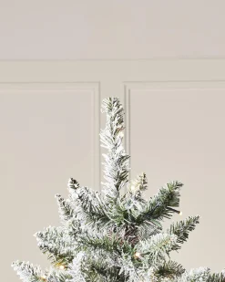 WeRChristmas Snow Flocked Christmas Trees|Pre Lit Christmas Trees^Pre-Lit Full Bodied Snow Flocked Christmas Tree, 7 Ft