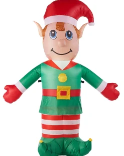 WeRChristmas Inflatables^Pre-Lit Inflatable Elf, 5 Ft