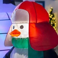 WeRChristmas Inflatables^Pre-Lit Inflatable Penguin Family And Igloo, 5 Ft