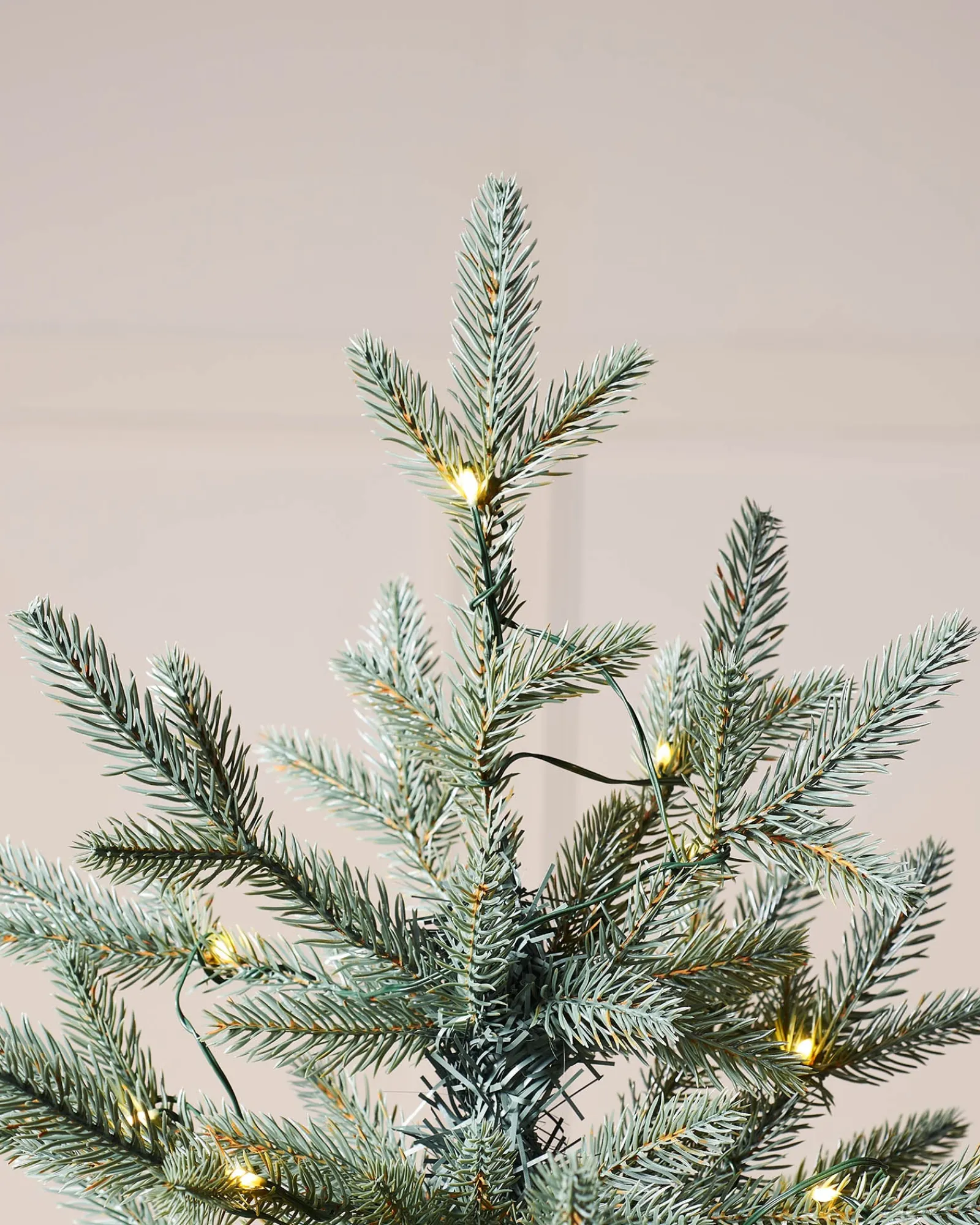WeRChristmas Pre Lit Christmas Trees^Pre-Lit Mixed Pine Blue Christmas Tree, Dual LED Warm White, 7 Ft