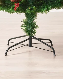 WeRChristmas Fibre Optic Christmas Trees|Pre Lit Christmas Trees^Pre-Lit Mixed Pine Fibre Optic Christmas Tree With LED Stars, 7 Ft