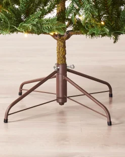 WeRChristmas Pre Lit Christmas Trees^Pre-Lit Mixed Pine Natural Bark Christmas Tree, 6 Ft