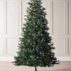WeRChristmas Pre Lit Christmas Trees^Pre-Lit Mixed Pine Natural Bark Christmas Tree, 8 Ft