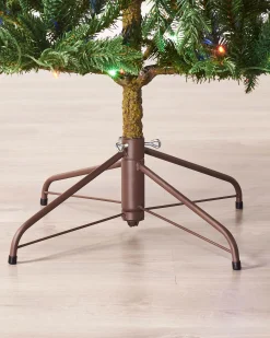 WeRChristmas Pre Lit Christmas Trees^Pre-Lit Mixed Pine Natural Bark Christmas Tree, 8 Ft