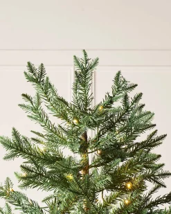 WeRChristmas Pre Lit Christmas Trees^Pre-Lit Mixed Pine Natural Bark Christmas Tree, 8 Ft