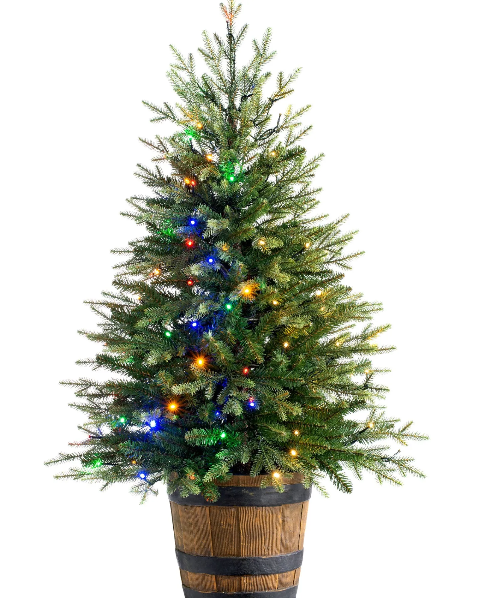 WeRChristmas Budget Christmas Trees|Potted Christmas Trees^Pre-Lit Potted Pine Christmas Tree, 4 Ft