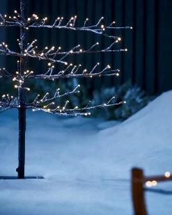 WeRChristmas Tree Silhouettes|Budget Christmas Trees^Pre-Lit Snow Flocked Twig Tree, 4 Ft