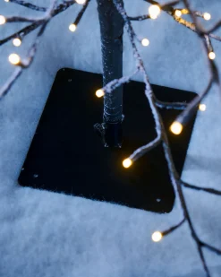 WeRChristmas Tree Silhouettes|Budget Christmas Trees^Pre-Lit Snow Flocked Twig Tree, 4 Ft