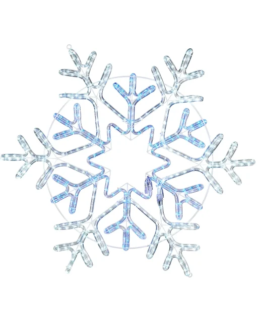 WeRChristmas Festive Star, Snowflake & Sign Lights^Pre-Lit Snowflake Rope Light Silhouette, 90 Cm