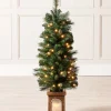 WeRChristmas Budget Christmas Trees|Potted Christmas Trees^Pre-Lit Victorian Pine Christmas Tree, 4 Ft