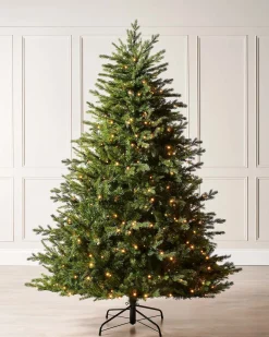 WeRChristmas Premium Christmas Trees|Pre Lit Christmas Trees^Pre-Lit Windsor Fir Christmas Tree, 7 Ft