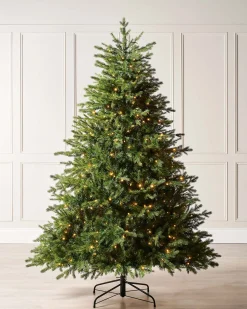 WeRChristmas Premium Christmas Trees|Pre Lit Christmas Trees^Pre-Lit Windsor Fir Christmas Tree, Dual Multi Colour, 6 Ft