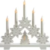 WeRChristmas Table Decorations^Pre-Lit Wooden Candle Bridge, 33 Cm