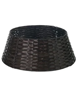 WeRChristmas Skirts & Collars^Rattan Tree Collar, Dark Brown, 65 Cm