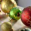 WeRChristmas Shatterproof Baubles^Red, Gold And Green Shatterproof Baubles, 50 Pack
