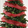 WeRChristmas Deco Mesh^Red Mesh With Red Foils, 9 M