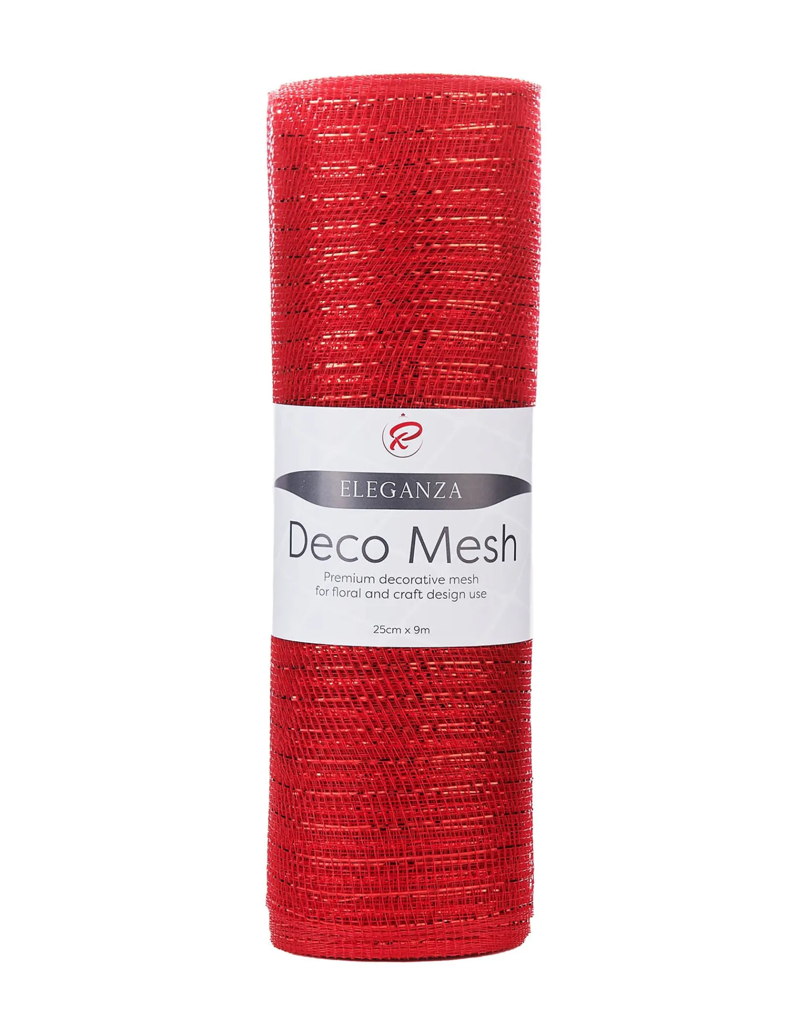 WeRChristmas Deco Mesh^Red Mesh With Red Foils, 9 M