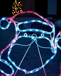 WeRChristmas Christmas Characters^Santa Rope Light Silhouette, 59 Cm